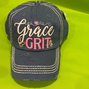 Baseball cap style, “Grace & Grit” Vintage cap.